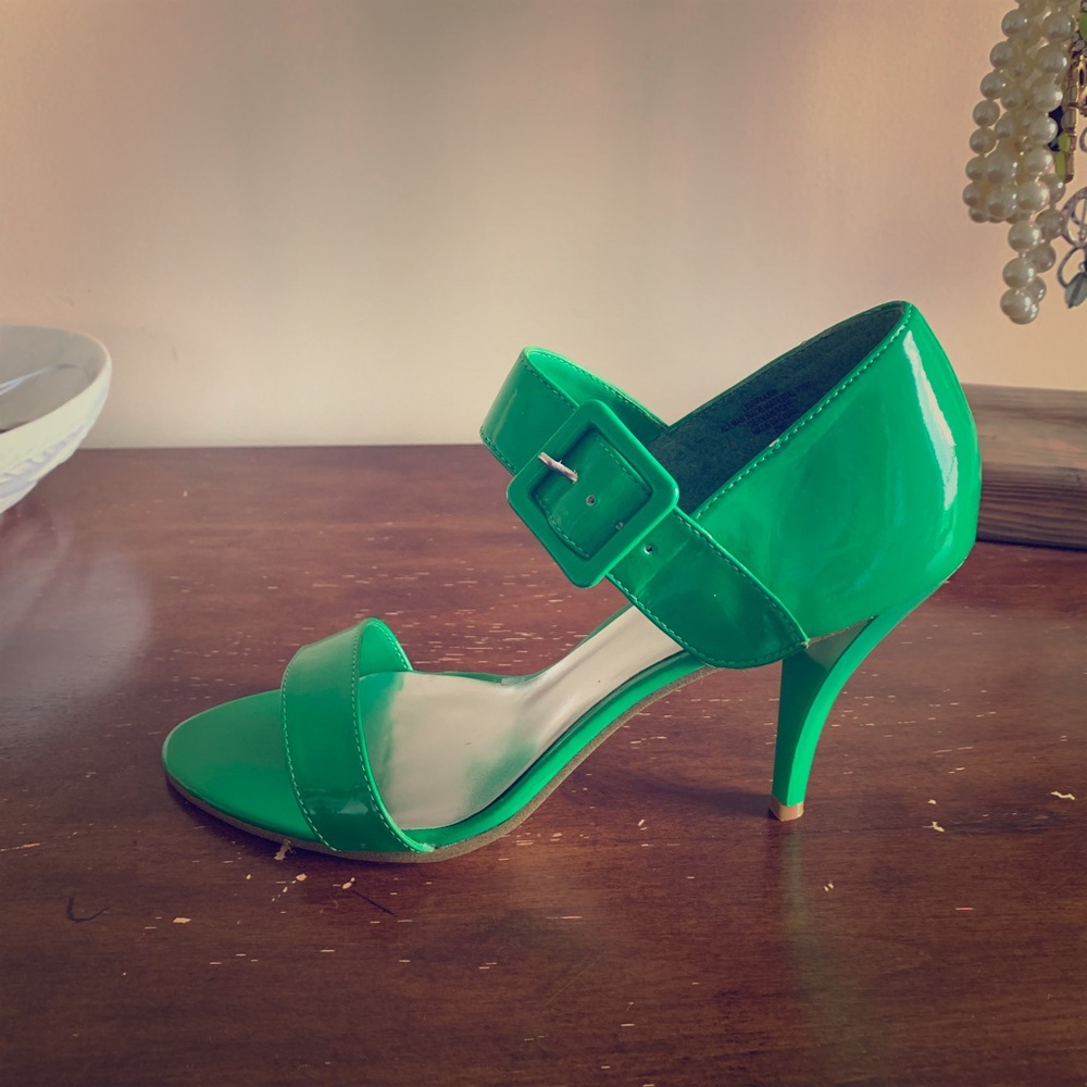 Green heels. Never worn.